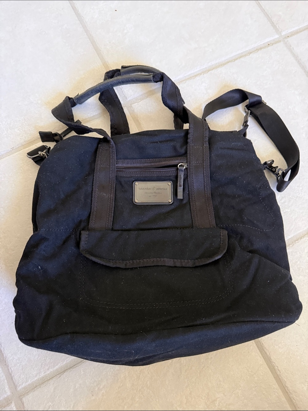 lululemon athletica Black Tote with Detachable Shoulder Strap